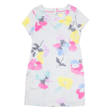 JOULES Womens Shift Dress Grey Floral Short Sleeve Knee Length UK 16