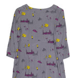 BODEN Yellow Bus Womens Fit & Flare Dress Green Crazy Pattern Knee Length UK 10