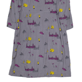 BODEN Yellow Bus Womens Fit & Flare Dress Green Crazy Pattern Knee Length UK 10