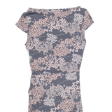 PHASE EIGHT Womens A-Line Dress Grey Floral Short Sleeve Knee Length UK 10