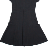 KAREN MILLEN Womens Fit & Flare Dress Black Short Sleeve Knee Length UK 10