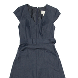 PHASE EIGHT Womens A-Line Dress Blue Short Sleeve Midi UK 8