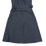 PHASE EIGHT Womens A-Line Dress Blue Short Sleeve Midi UK 8