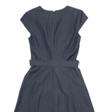 PHASE EIGHT Womens A-Line Dress Blue Short Sleeve Midi UK 8
