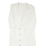 Womens Day Dress White Knee Length L
