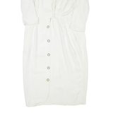 Womens Day Dress White Knee Length L