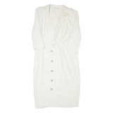 Womens Day Dress White Knee Length L