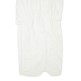Womens Day Dress White Knee Length L