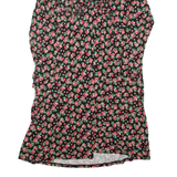 BODEN Womens Day Dress Black Viscose Floral Long Sleeve Knee Length UK 18