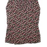 BODEN Womens Day Dress Black Viscose Floral Long Sleeve Knee Length UK 18