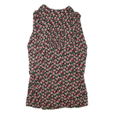 BODEN Womens Day Dress Black Viscose Floral Long Sleeve Knee Length UK 18