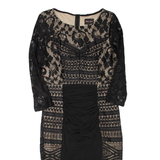 PHASE EIGHT Lace Womens Bodycon Dress Black Long Sleeve Knee Length L
