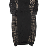 PHASE EIGHT Lace Womens Bodycon Dress Black Long Sleeve Knee Length L