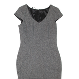 HOBBS LONDON Womens Pencil Dress Grey Wool Short Sleeve Knee Length M