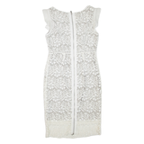 MINT VELVET Womens Pencil Dress White Sleeveless Knee Length M