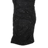 PHASE EIGHT Womens Bodycon Dress Black Short Sleeve Knee Length L