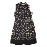 HOBBS LONDON Womens Shirt Dress Black Spotted Sleeveless Knee Length XL