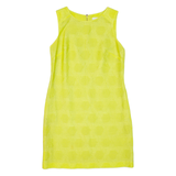 REISS Womens Shift Dress Green Viscose Sleeveless Knee Length UK 10