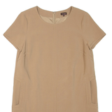 PHASE EIGHT Womens Shift Dress Brown Short Sleeve Knee Length L