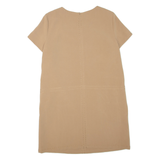 PHASE EIGHT Womens Shift Dress Brown Short Sleeve Knee Length L