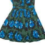 BODEN Womens Fit & Flare Dress Green Viscose Floral Sleeveless Knee Length UK 10
