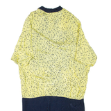 Womens Day Dress Yellow Short Sleeve Knee Length 2XL