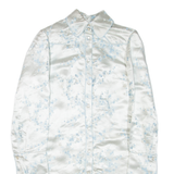 Womens Shirt Dress Grey Floral Long Sleeve Knee Length L