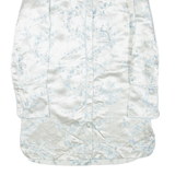 Womens Shirt Dress Grey Floral Long Sleeve Knee Length L