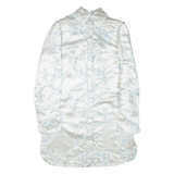 Womens Shirt Dress Grey Floral Long Sleeve Knee Length L