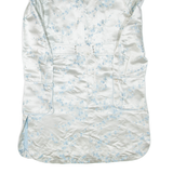 Womens Shirt Dress Grey Floral Long Sleeve Knee Length L