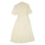 GERRYWEBER Womens Tea Dress Yellow Floral Short Sleeve Midi L