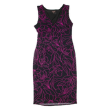 PHASE EIGHT Womens Day Dress Pink Viscose Floral Sleeveless Knee Length M