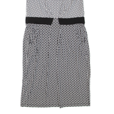 HOBBS LONDON Womens Shift Dress Black Viscose Geometric Sleeveless Knee Length M