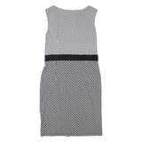 HOBBS LONDON Womens Shift Dress Black Viscose Geometric Sleeveless Knee Length M
