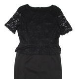 PHASE EIGHT Womens Pencil Dress Black Short Sleeve Knee Length L