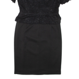 PHASE EIGHT Womens Pencil Dress Black Short Sleeve Knee Length L