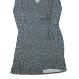 BODEN Womens Wrap Dress Blue Viscose Long Sleeve Midi UK 14