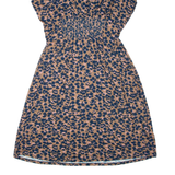 JOULES Womens Day Dress Brown Viscose Spotted Long Sleeve Midi M