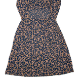 JOULES Womens Day Dress Brown Viscose Spotted Long Sleeve Midi M