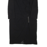 REISS Womens Pencil Dress Black Long Sleeve Knee Length UK 6