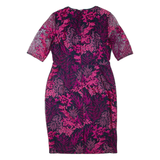 PHASE EIGHT Womens Pencil Dress Pink Floral Short Sleeve Knee Length UK 14