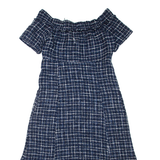 ZARA Womens Day Dress Blue Short Sleeve Midi L