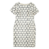 JACQUES VERT Womens Pencil Dress Beige Spotted Short Sleeve Knee Length XL