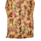 Womens Shirt Dress Yellow Floral Long Sleeve Midi L