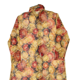 Womens Shirt Dress Yellow Floral Long Sleeve Midi L