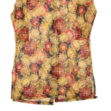 Womens Shirt Dress Yellow Floral Long Sleeve Midi L