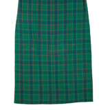 Womens Shift Dress Green Check Sleeveless Knee Length L