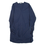 ZARA Womens Day Dress Blue Long Sleeve Knee Length S