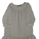 ZARA Womens Day Dress Brown Long Sleeve Knee Length M