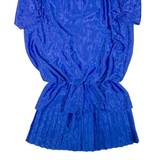 Womens Day Dress Blue Short Sleeve Knee Length XL